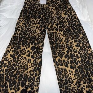 Princess Polly Leopard Print Flare Jeans